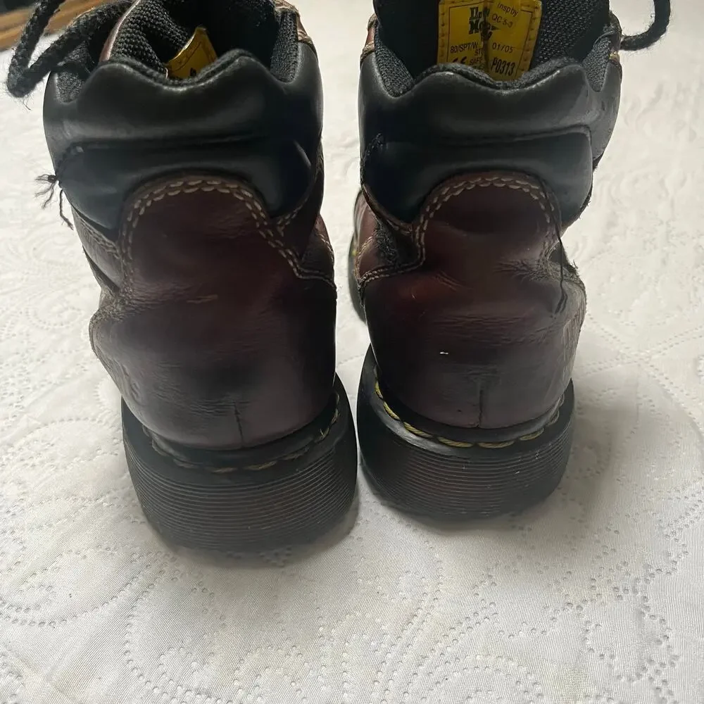 Dr Martens Vintage Steel Toe Industrial High Top Work Boots Size M 4 / W 5